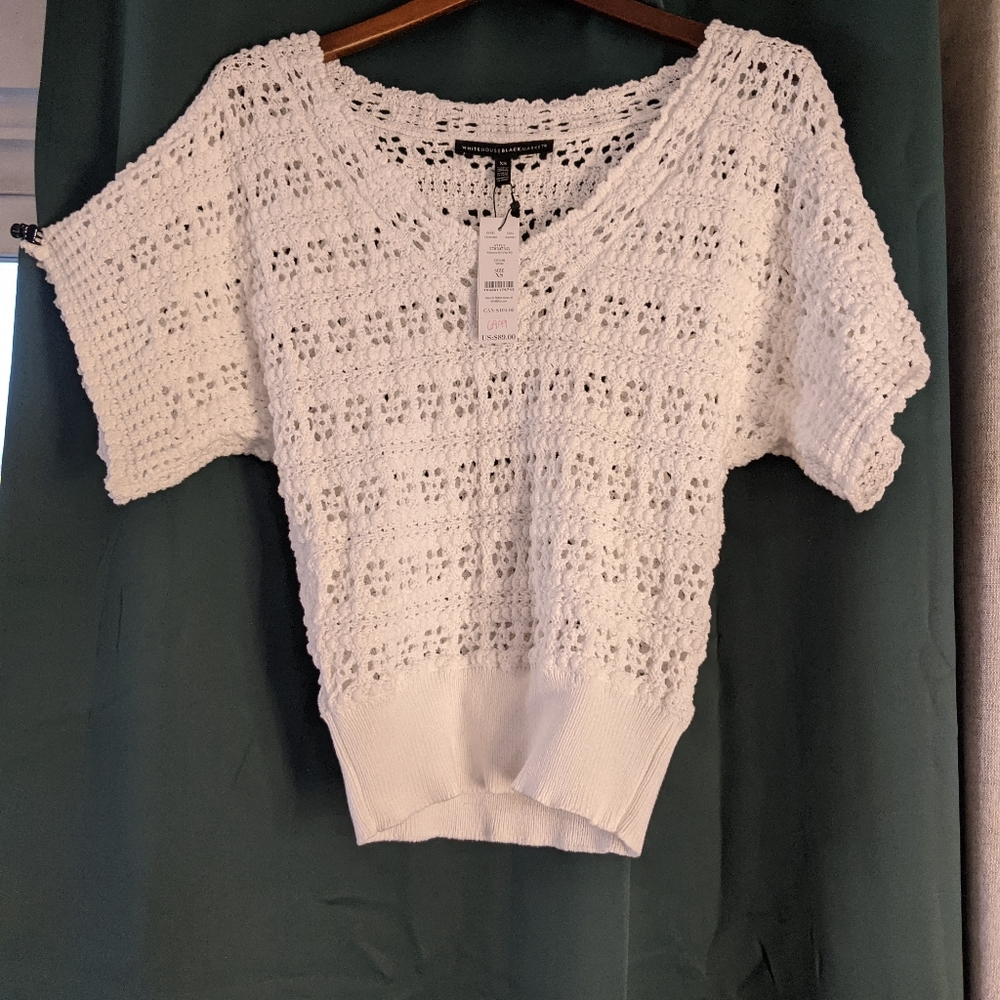 White Knit Top White House Black Market